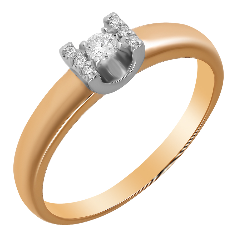 Кольцо, золото, бриллиант, 1-382-10
